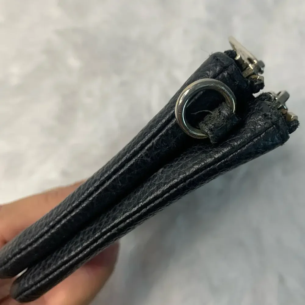 Coach Black Double Zip Pouch